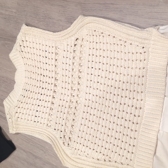 Veronica Beard Sade Ivory Sleeveless Knit Tank - Picture 9 of 12